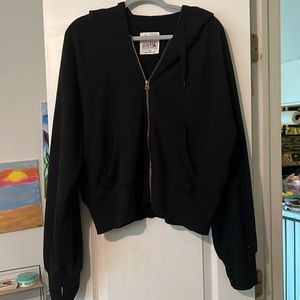 Offline by Aerie hoodie zip up black size xl